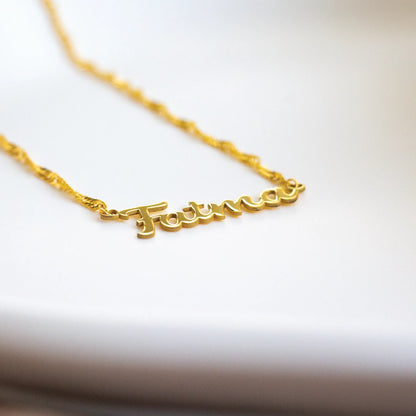 Burgu Zincir İsim Kolye