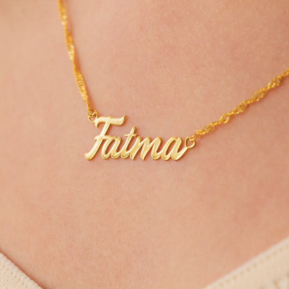 Burgu Zincir İsim Kolye